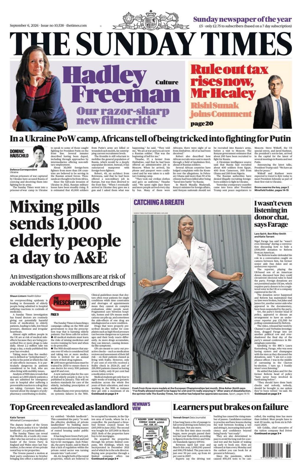 Front page sample for 2026-09-06