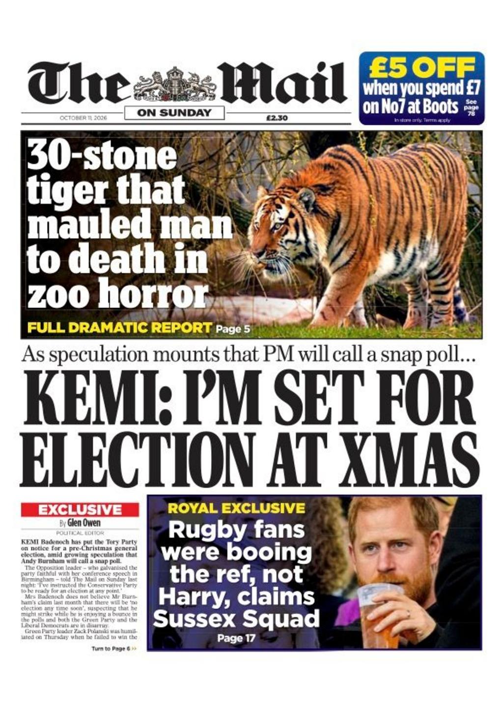 Front page sample for 2026-10-11