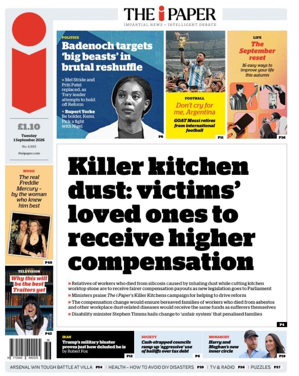 Front page sample for 2026-09-01