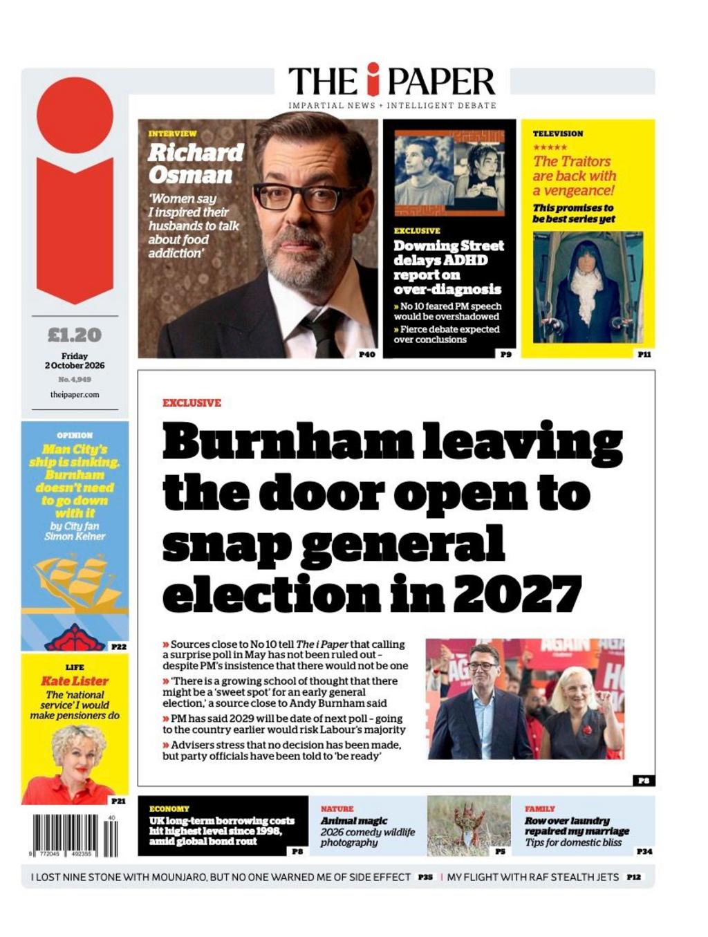 Front page sample for 2026-10-01