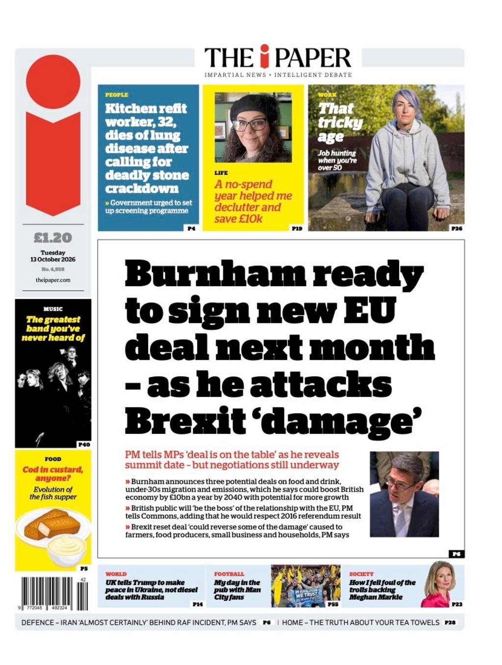 Front page sample for 2026-10-13